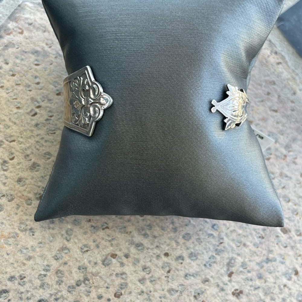 Sterling Silver 925 antique Cuff Bracelet 6”